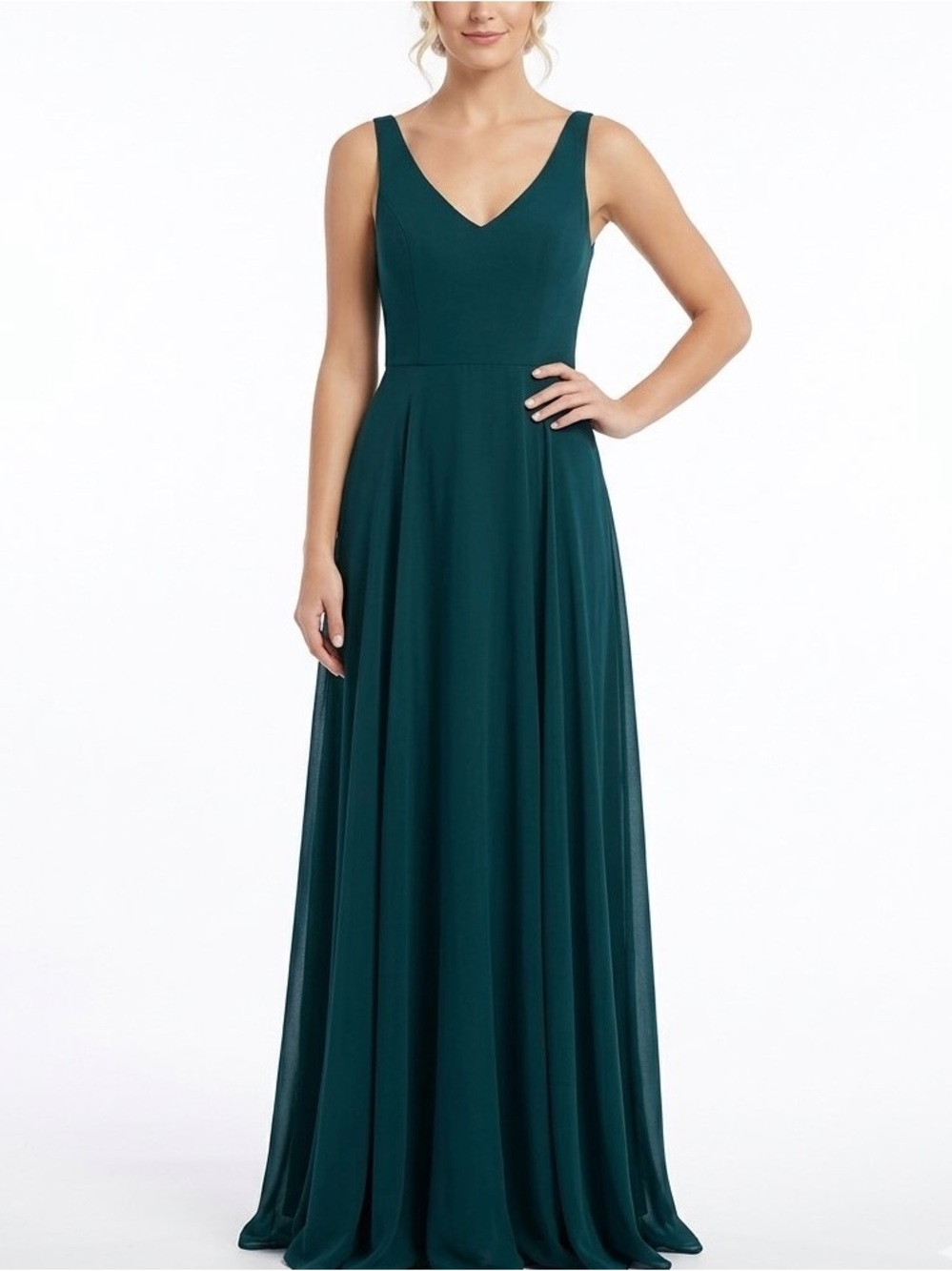 NWT Show Me Your Mumu Emerald Chiffon Maxi Bridesmaid Dress Size XL